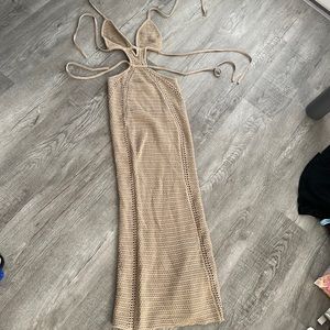 Babyboo fashion beige maxi dress. Size Small. Worn once